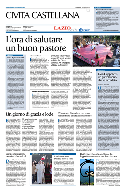 Avvenire - pagina diocesana del 31/07/2022